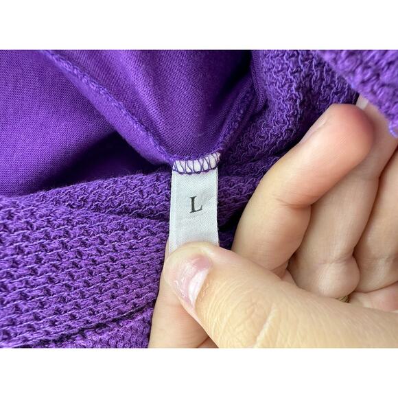 Ardee Womens Poncho Sweater Size Large Purple Crowl Neck Pullover Vintage - Picture 5 of 11